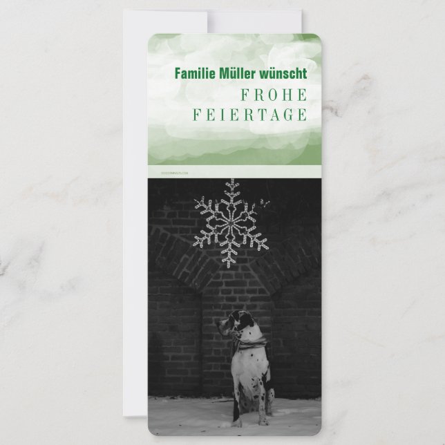Doggen Weihnachtskarten mit viel Text Feiertagskarte (Vorderseite)