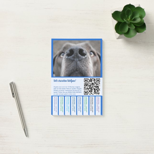 Doggen Welpen abzugeben Post-it Klebezettel (Büro)