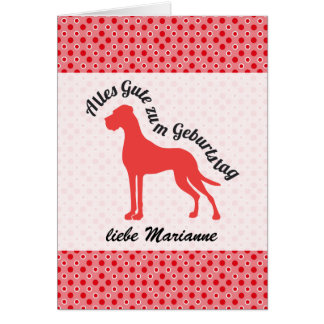 Doggenkarte beschriftet