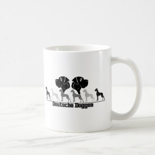 Doggenlogo Schwarz Grau Kaffeetasse