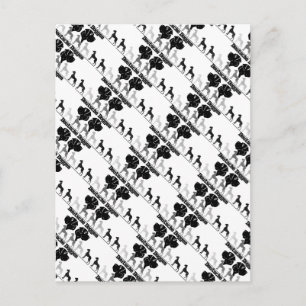 Doggenlogo Schwarz Grau Postkarte