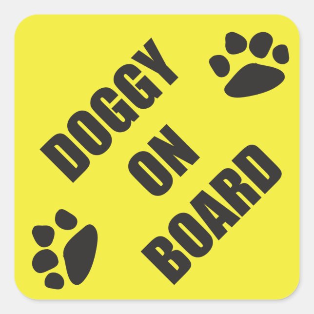 Dogggy on Board Aufkleber (Vorderseite)