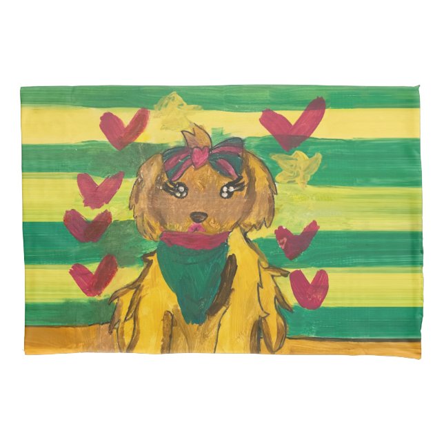 Doggie "Art by Kids" Kissenbezug (Vorderseite)