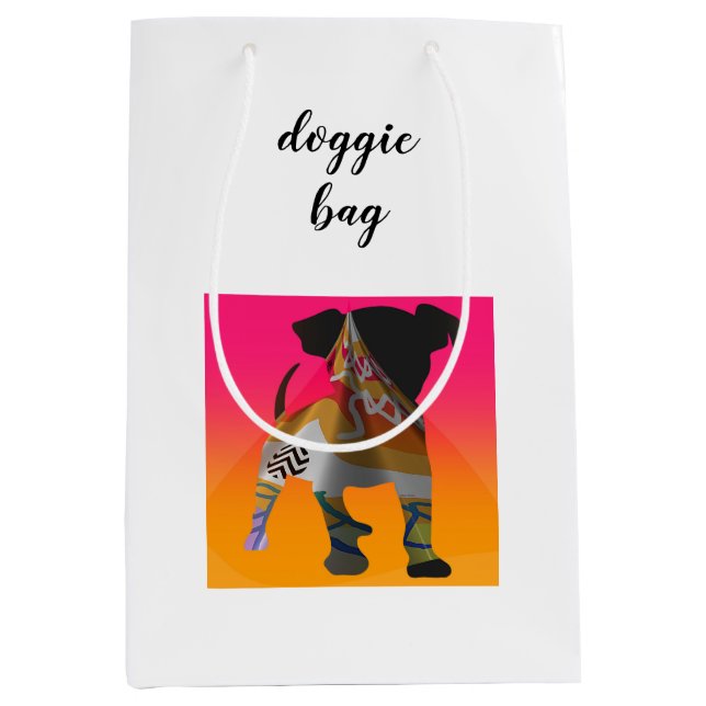 Doggie Bags Restaurant Speisen Mittlere Geschenktüte (Vorderseite)