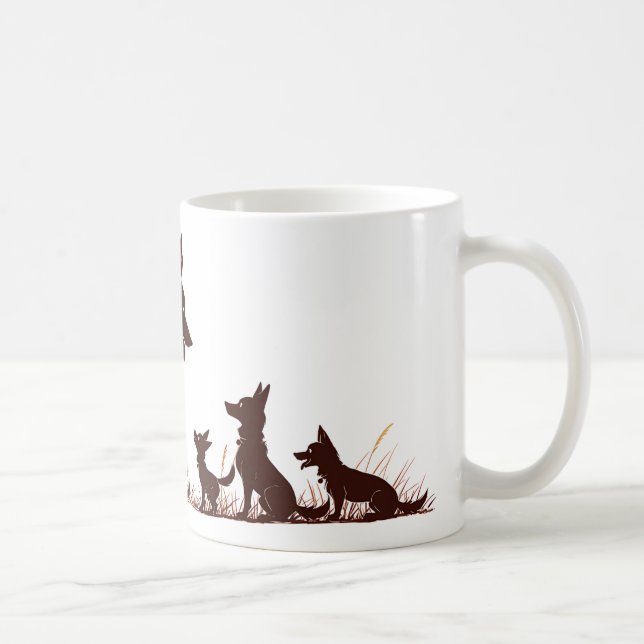 Doggie Familie 3 Kaffeetasse (Rechts)