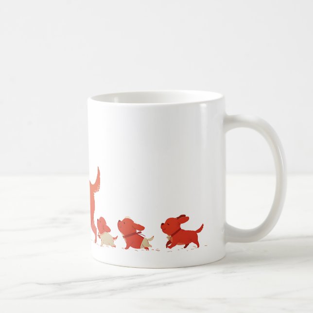 Doggie Familie 4 Kaffeetasse (Rechts)
