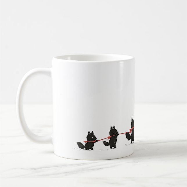 Doggie Famille 12 Café Mug (Gauche)
