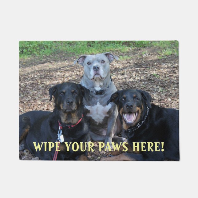 Doggie Family Picture Doormat Fußmatte (Vorderseite)