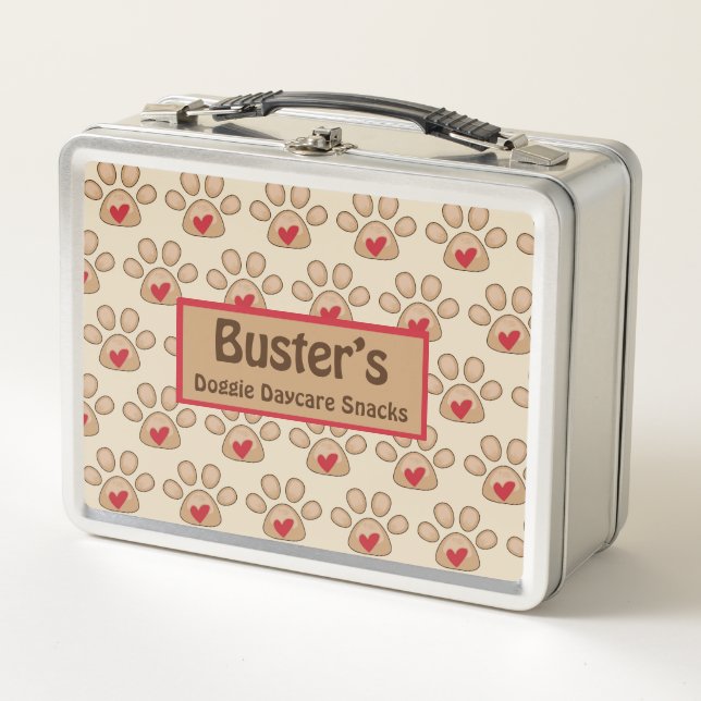 Doggie Garderie Snacks & Chaussures Lunchbox (Devant)
