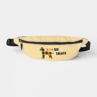 Doggie-Leckereien-Logo-Neuheit Gelb, Kariert, gelb Bauchtasche