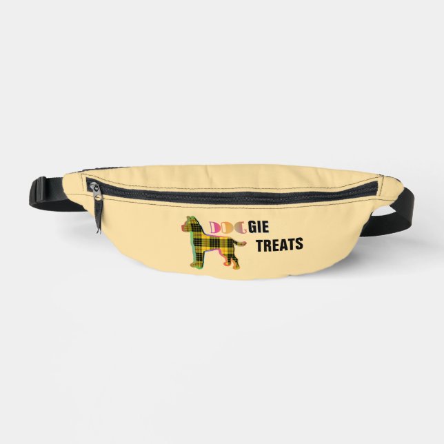 Doggie Traite Logo Novelty Jaune Plaid Lt Jaune (Recto)