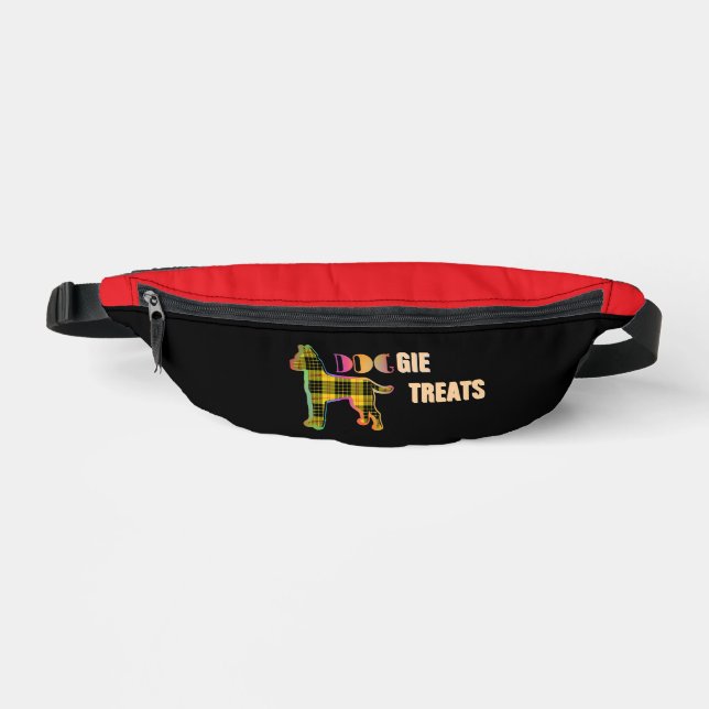 Doggie Traite Logo Novelty Jaune Plaid Rouge Noir (Recto)
