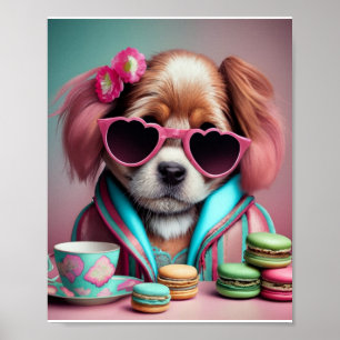 Doggie und Cookies Artwork Fusion Print Poster