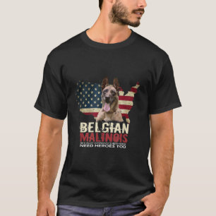 Doggie USA Dog Owner USA Lover Belgische Malinois T-Shirt