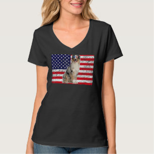 Doggie Usa Dog Owner USA Miniaturamerikanischer Sc T-Shirt