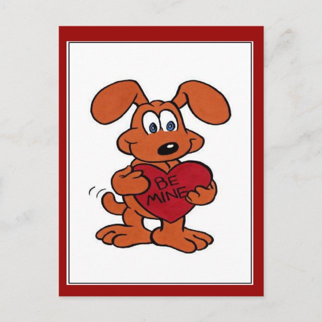 Doggie Valentine - Postkarte (Vorderseite)