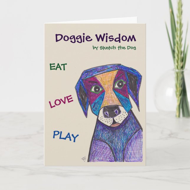 Doggie Wisdom Card Karte (Vorderseite)