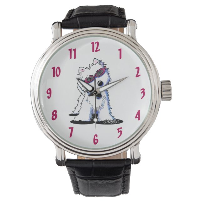 Doggles Westie Terrier Wrist Watch Armbanduhr (Vorderseite)