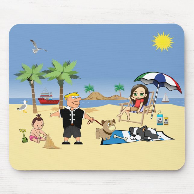 Doggone Beachy Mousepad (Vorne)