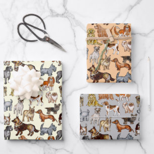 Doggos Hunde Design Geschenkpapier Set