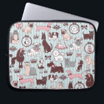 Doggy Boudoir Laptop Sleeve<br><div class="desc">Hunde und mehr Hunde in diesem ultra niedlichen und extravaganten Hundsmuster. Mit Möpsen,  Poodles,  Bullhunden,  Weenies,  Chihuahuas und mehr! Originelle Kunstwerke von Claudette Barjoud von Fluff.</div>