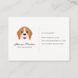 Doggy Icon Pet Groomer Visitenkarte