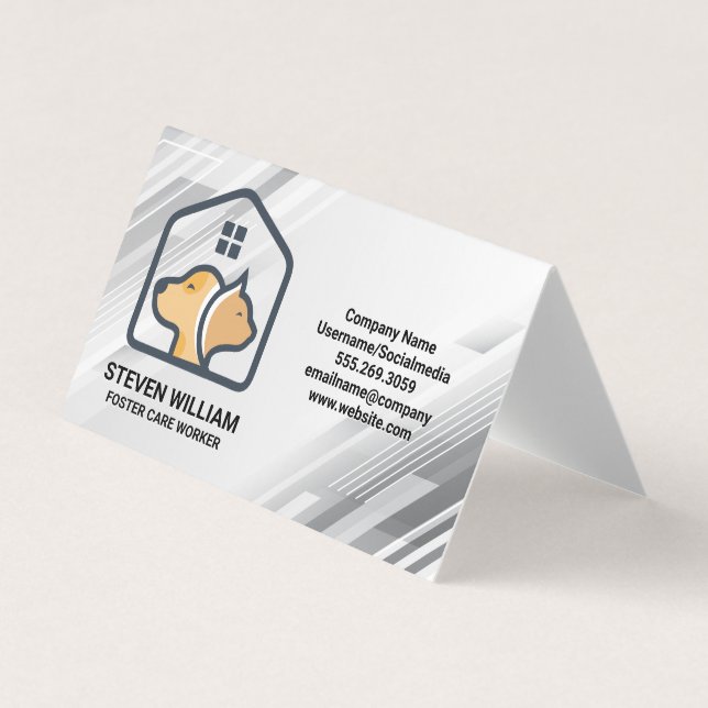 Doggy Kitty House Logo | Pet-Store-Services Visitenkarten (Vorderseite)