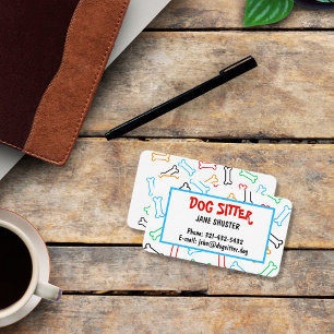 Doggy Leckereien Muster verschiedenen Farben einfa Visitenkarte