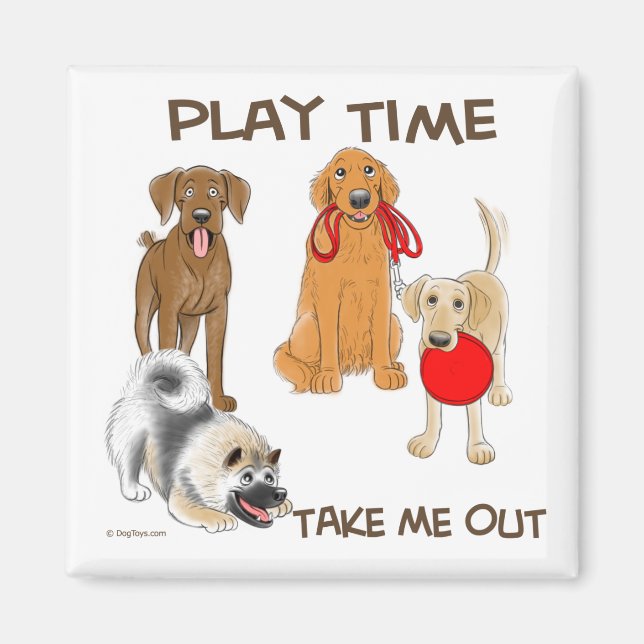 Doggy Play Time Magnet (Vorne)