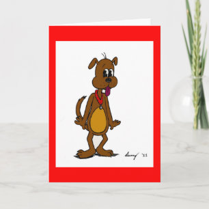 Doggy Toon Grußkarte Karte