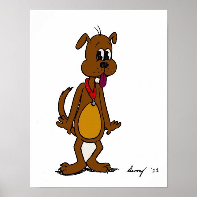 Doggy Toon Print Poster (Vorne)