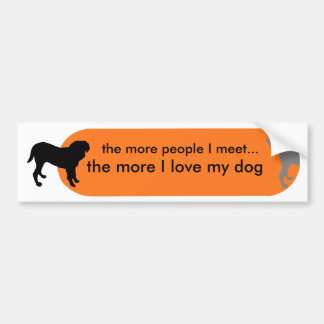 Dogisms "wahre Liebe-" Orange Autoaufkleber
