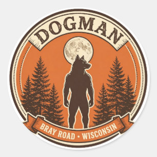 Dogman-Abzeichen Runder Aufkleber