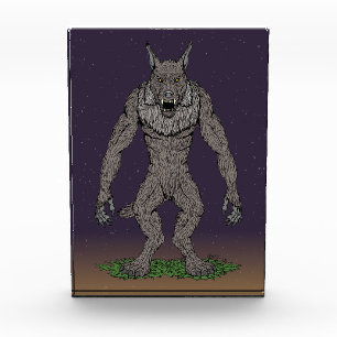Dogman Cryptid oder Werewolf Fotoblock