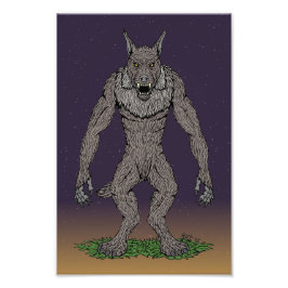 Dogman Cryptid oder Werewolf Fotodruck