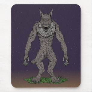 Dogman Cryptid oder Werewolf Mousepad