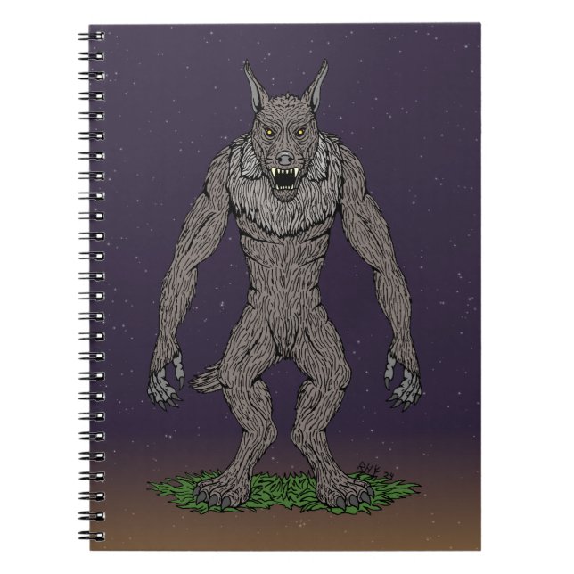 Dogman Cryptid oder Werewolf Notizblock (Vorderseite)