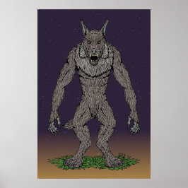 Dogman Cryptid oder Werewolf Poster