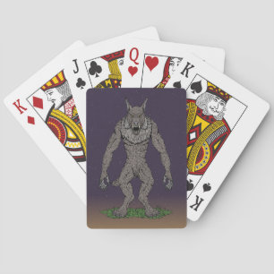 Dogman Cryptid oder Werewolf Spielkarten