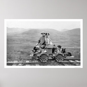 Dogmobile Reise Alaska 1912 Poster