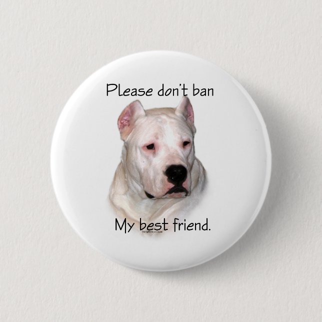 Dogo Argentino Anti-BSL - Schaltfläche Button (Vorderseite)