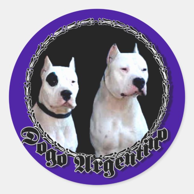 Dogo Argentino Aufkleber (Vorderseite)