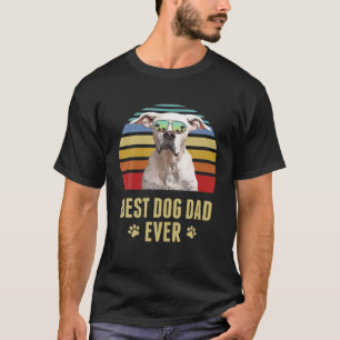 Dogo Argentino Bester Vater je Retro Sunset T-Shirt