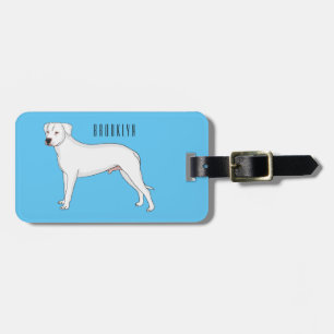 Dogo argentino Cartoon Illustration Gepäckanhänger
