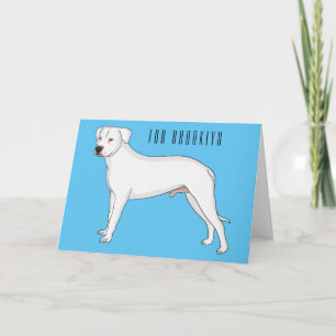 Dogo argentino Cartoon Illustration Karte