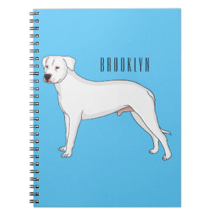 Dogo argentino Cartoon Illustration Notizblock