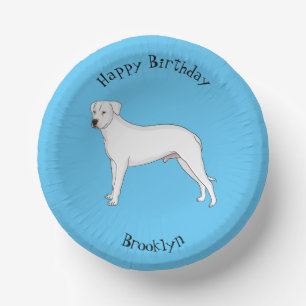 Dogo argentino Cartoon Illustration Pappteller