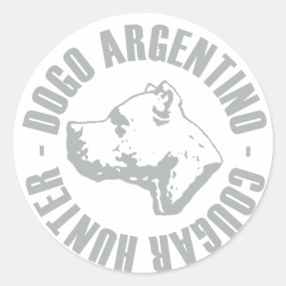 DOGO ARGENTINO COUGAR HUNTER RUNDER AUFKLEBER