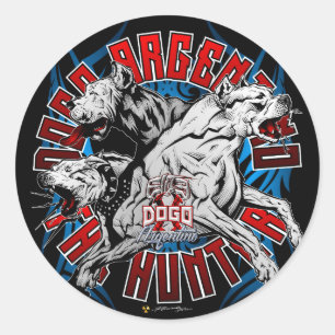 Dogo Argentino Der Jäger Runder Aufkleber