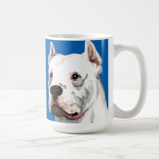 Dogo Argentino Farbblock Kaffeetasse (Rechts)
